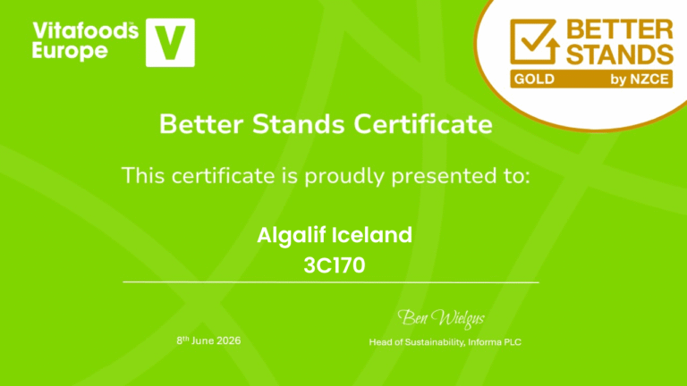 Algalif Awarded Gold Certification for Vitafoods Europe 2026 Exhibition Stand